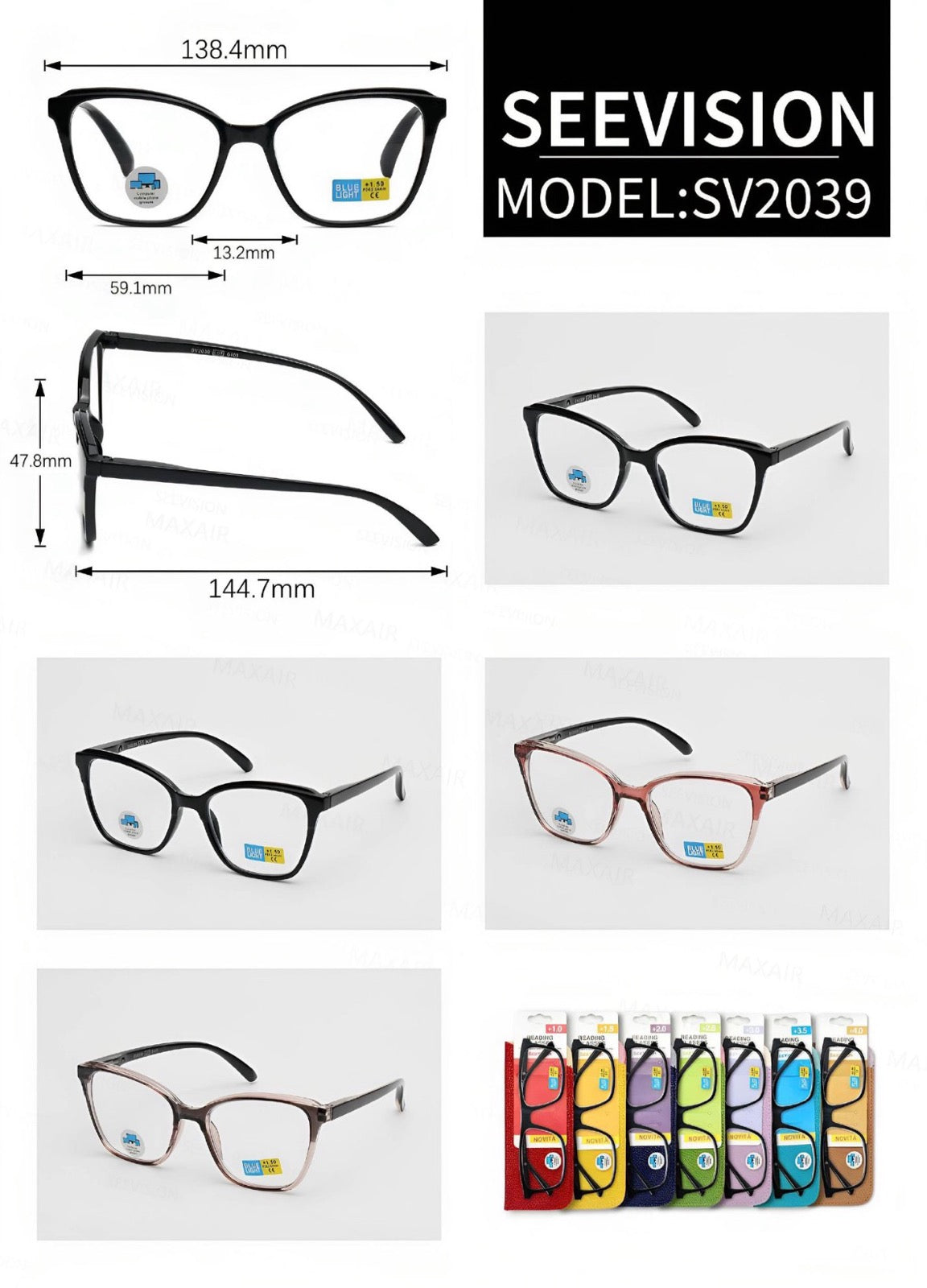Reading Glasses With Blue Light SV2201LG