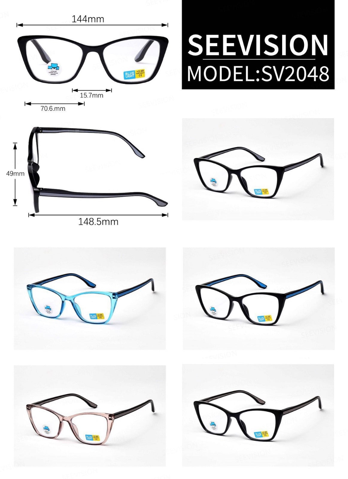 Reading Glasses With Blue Light SV2201LG