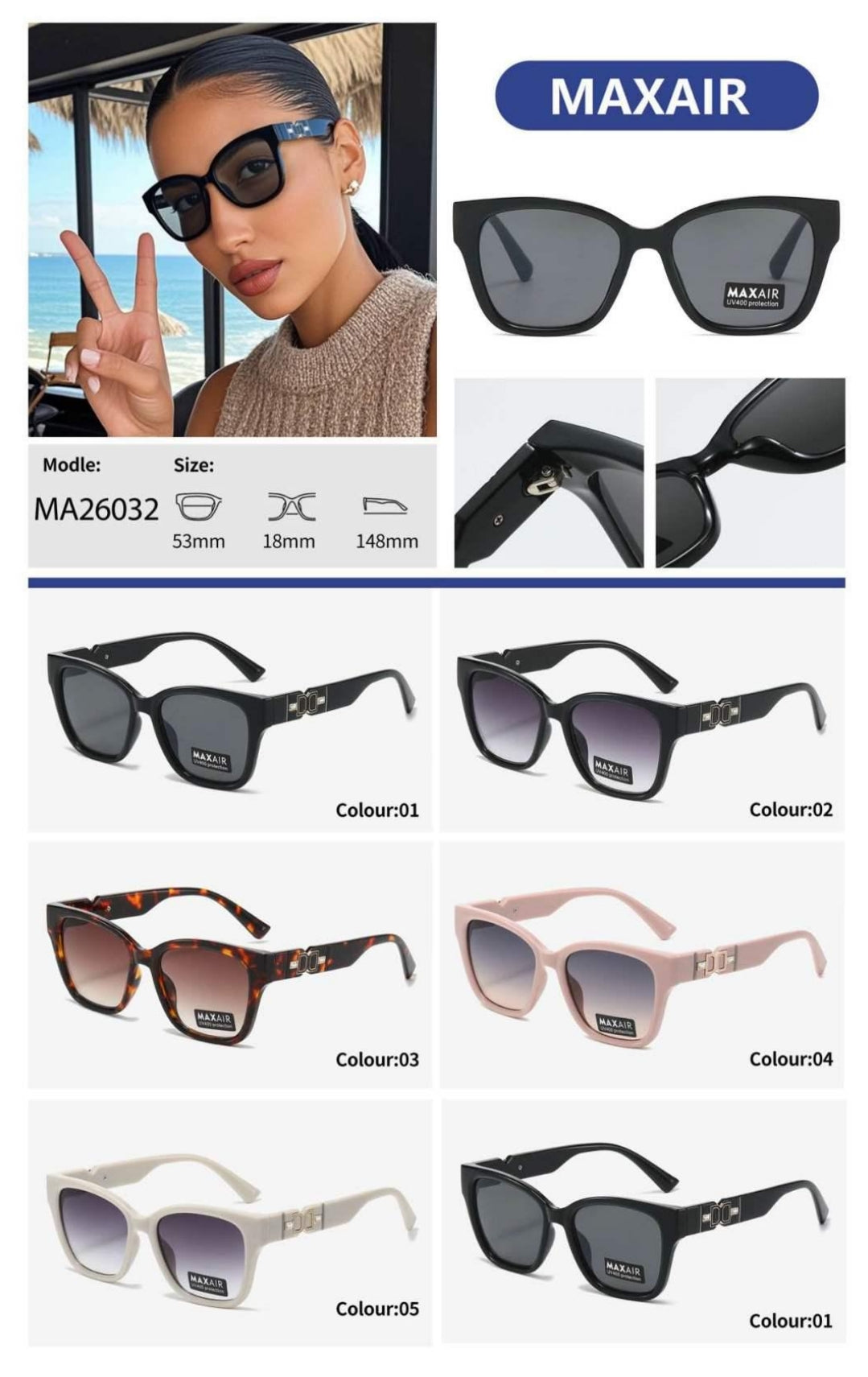 Γυναικεία Γυαλιά Ηλίου Asako MAXAIR 26032