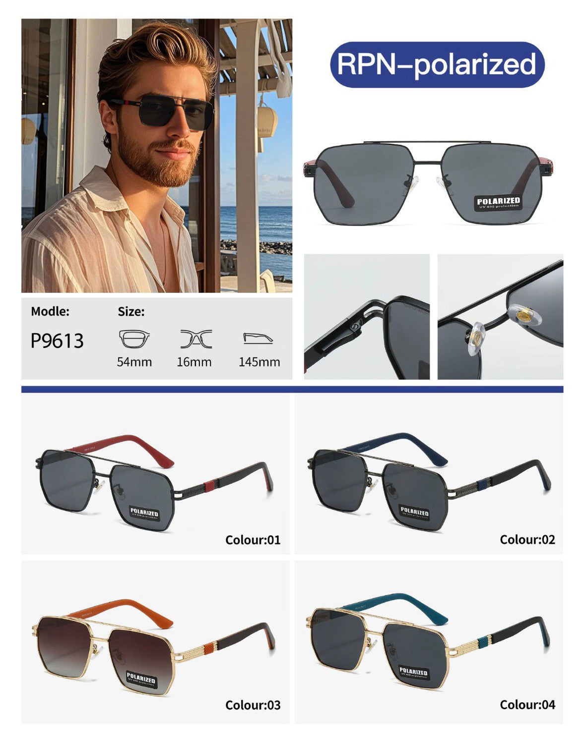 Ανδρικά Γυαλιά Ηλίου RPN Polarized P9613