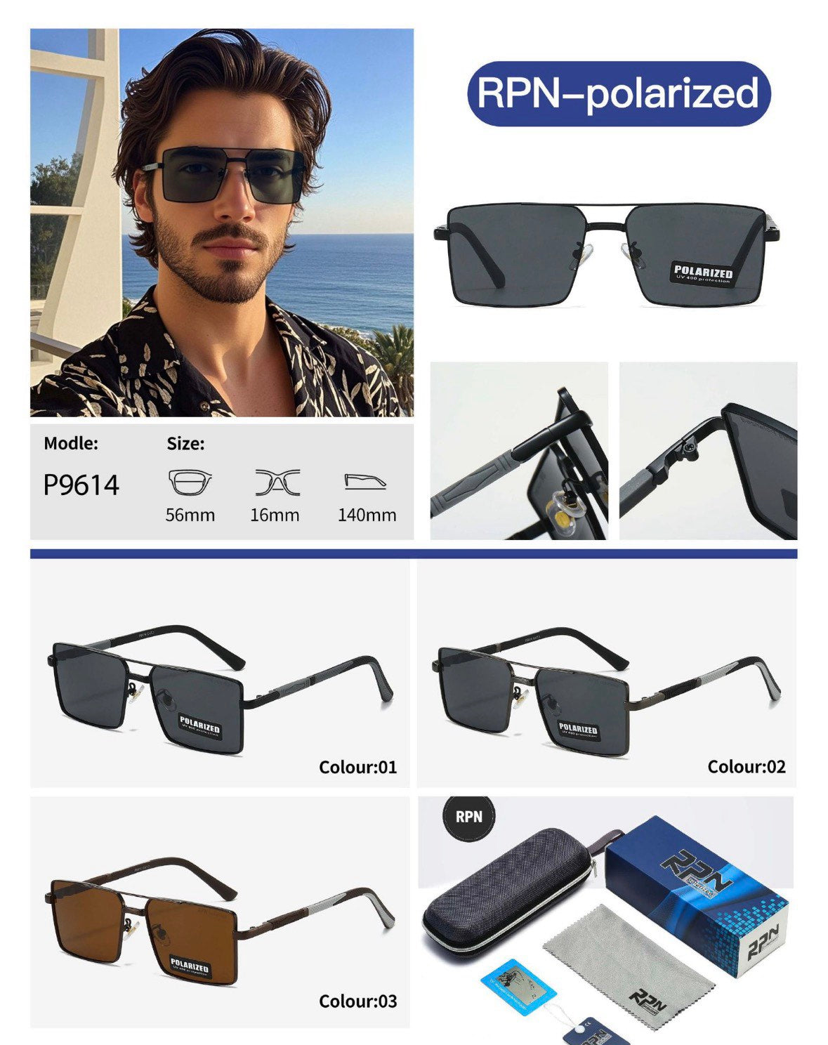 Ανδρικά Γυαλιά Ηλίου RPN Polarized P9614