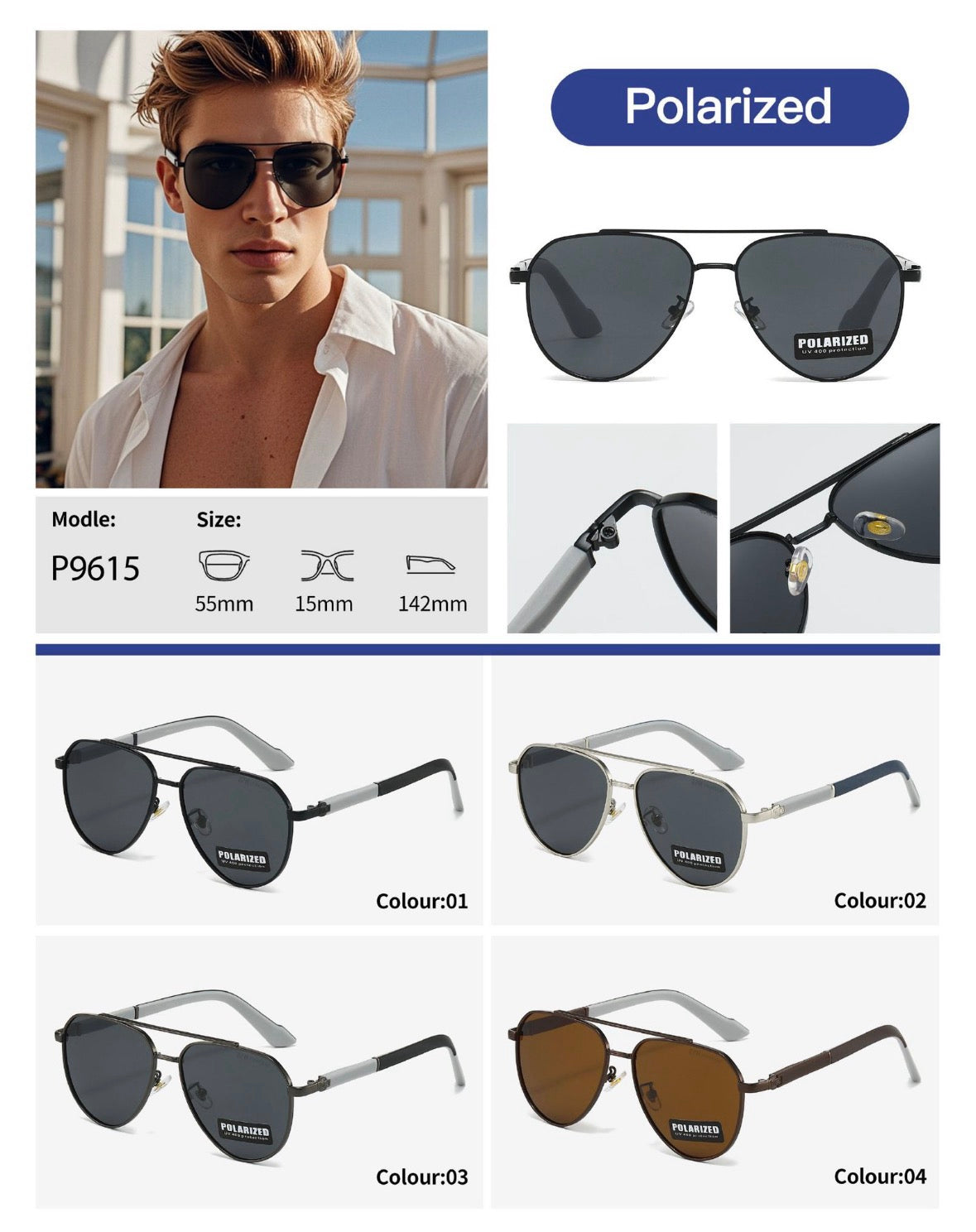 Ανδρικά Γυαλιά Ηλίου RPN Polarized P9615