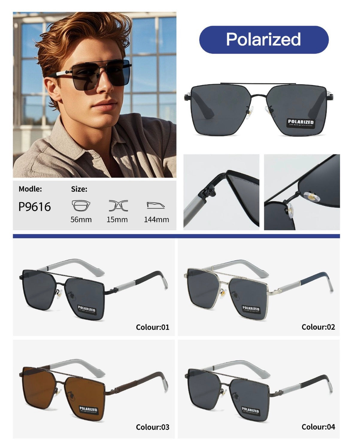 Ανδρικά Γυαλιά Ηλίου RPN Polarized P9616