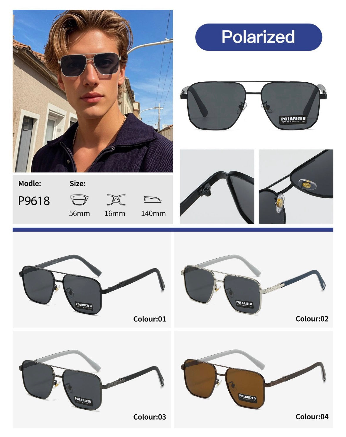 Ανδρικά Γυαλιά Ηλίου RPN Polarized P9618