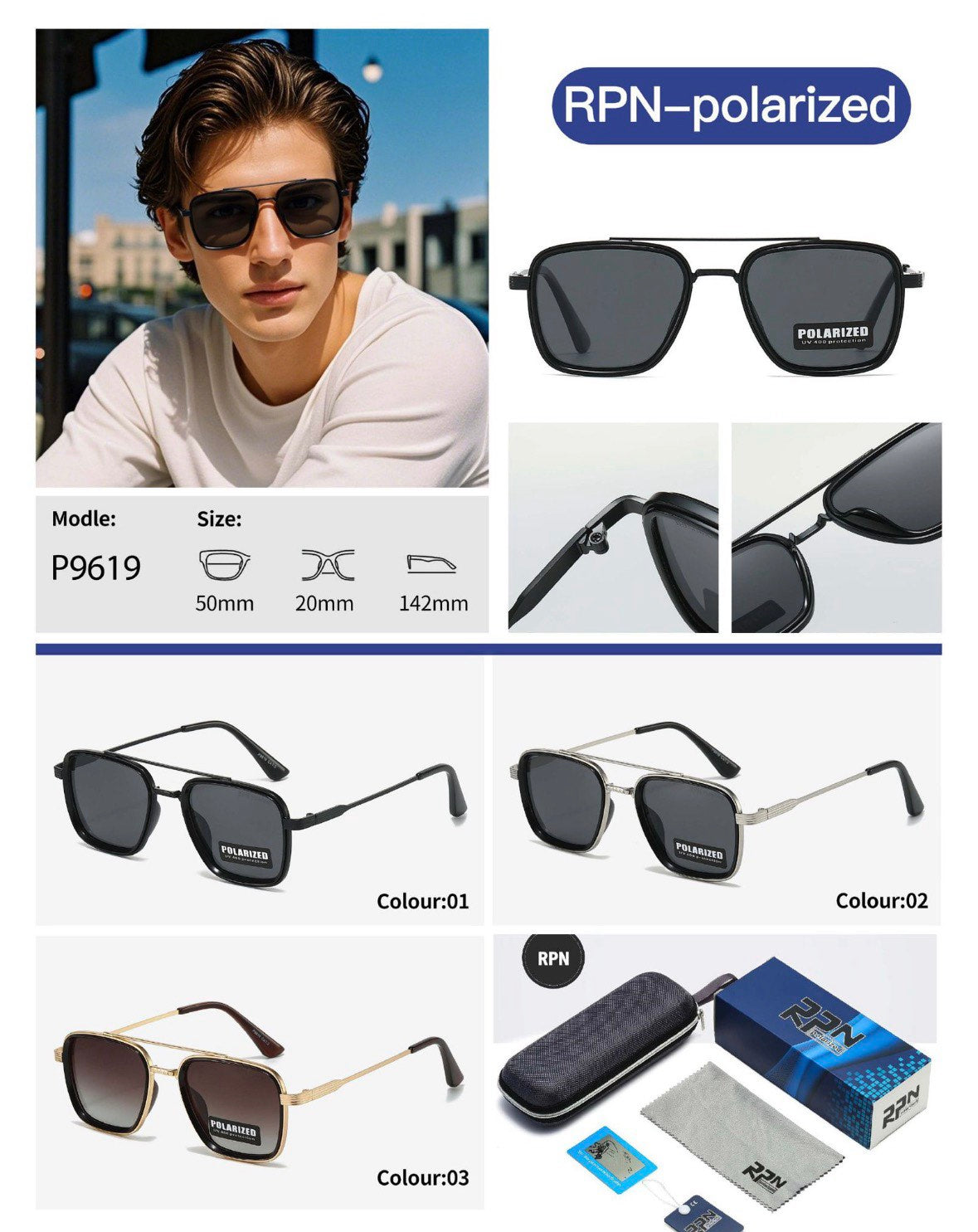 Ανδρικά Γυαλιά Ηλίου RPN Polarized P9619