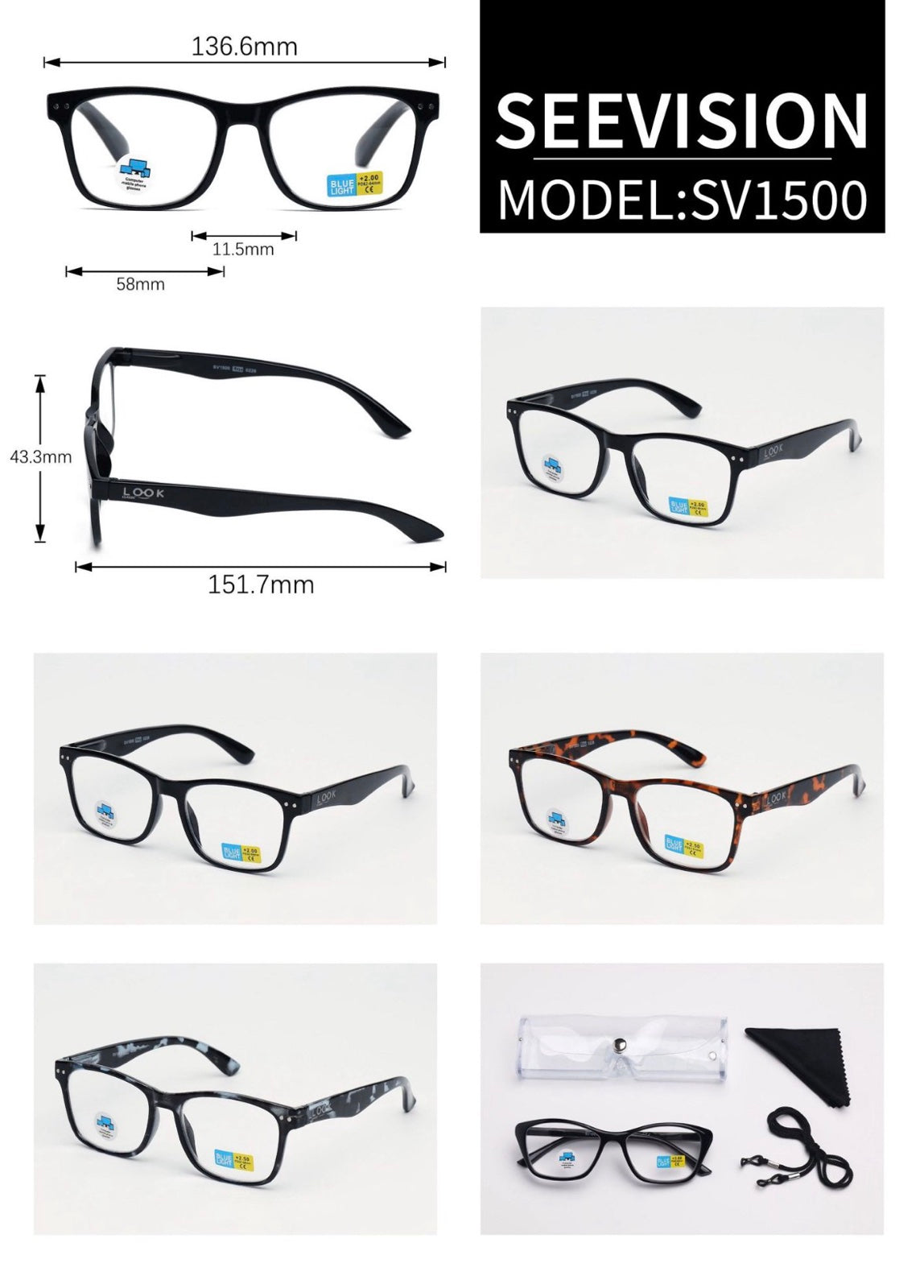 Γυαλιά Πρεσβυωπίας Με Blue Light Amel SV1500LG